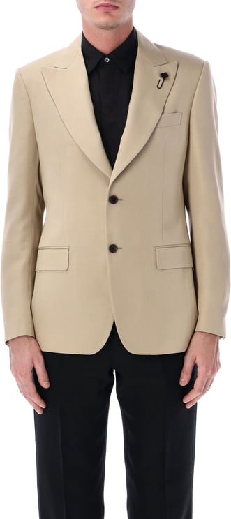 Lardini Soiree Monopetto 2 Bottoni Revere Lancia Champaigne