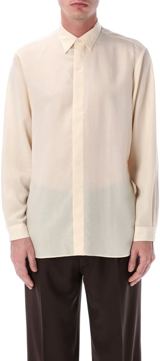Lardini Lardini Oversized linen & lyocell shirt