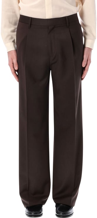 Lardini Lardini brown sartorial pleated trousers