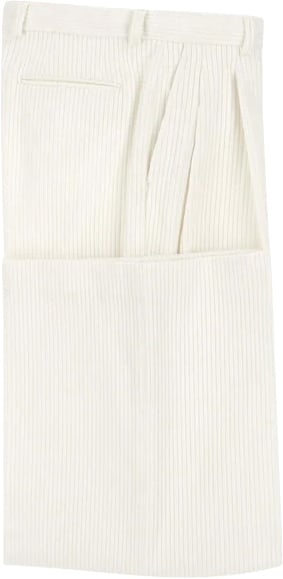 L.B.M 1911 High-Waist Wide-Leg Pants With Ribbed Texture