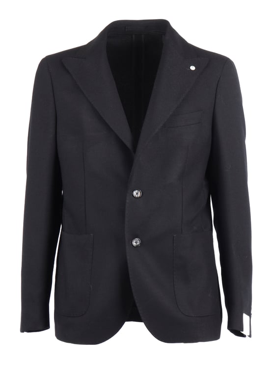 L.B.M 1911 Black Tailored Two Button Jacket