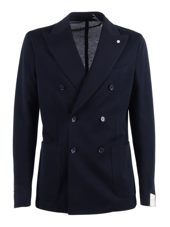 L.B.M 1911 Double Breasted Structured Blazer
