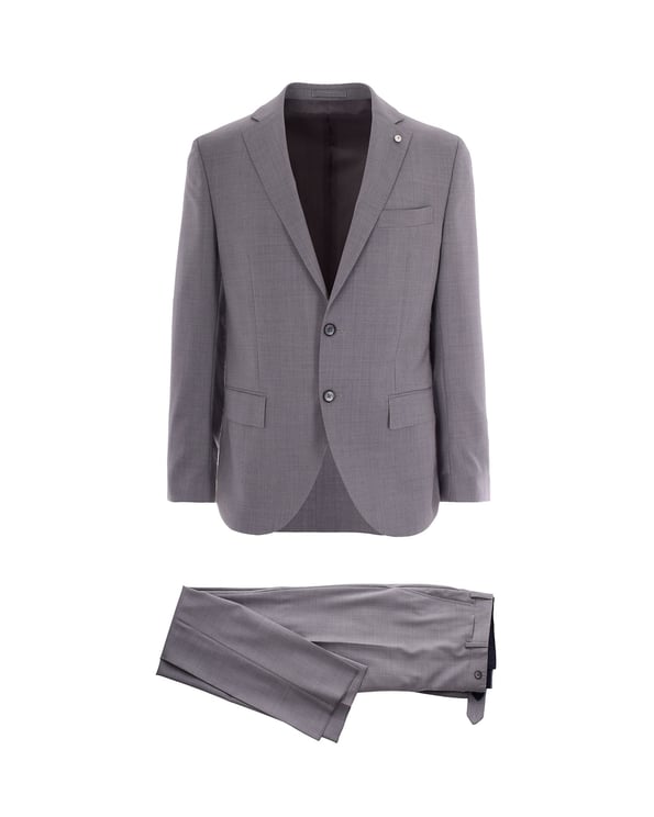 L.B.M 1911 Pearl Grey Single-Breasted Suit