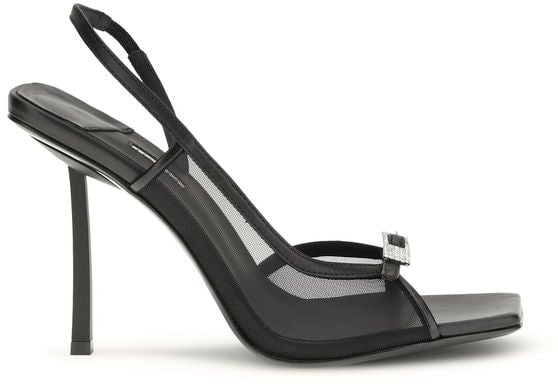 Le Silla LE SILLA Black Calf Leather Bos Taurus Stiletto Heel Sandals