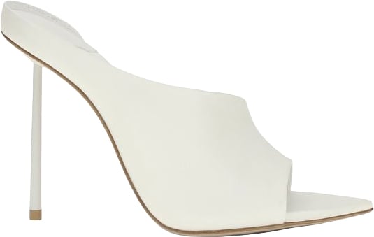 Le Silla LE SILLA White Calf Leather Bos Taurus Stiletto Heel Sandals