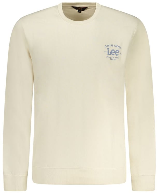Lee Lee Beige Cotton Men Sweatshirt