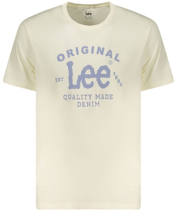 Lee Lee Beige Cotton Men T-Shirt