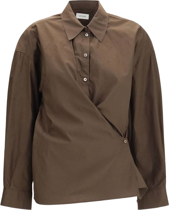 Lemaire Lemaire Brown Cotton Shirt