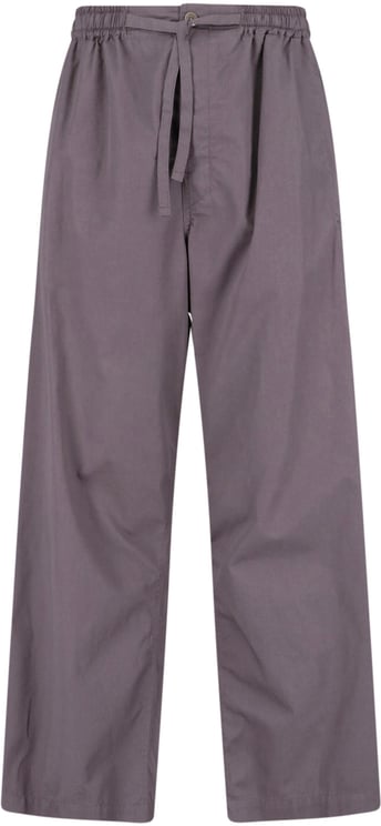 Lemaire Taupe Pyjama Elastic Waist Cotton Trousers