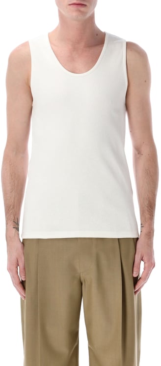 Lemaire Rib Tank Top Milk