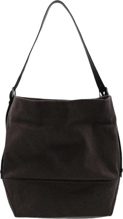 Lemaire Belted Tote Bag Dark Chocolate