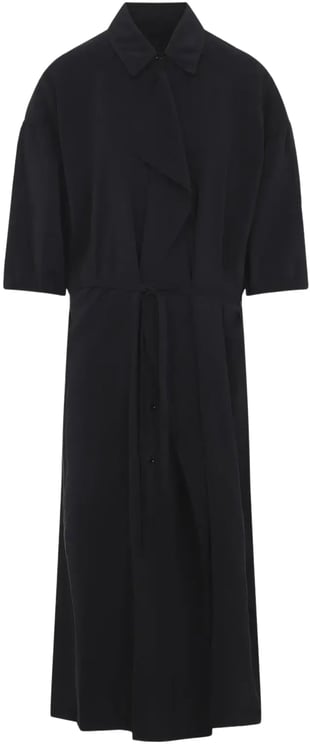 Lemaire Asymmetrical Shirt Dress Black