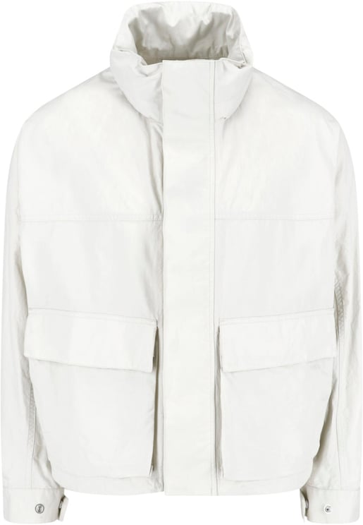 Lemaire Gray Short Ventile Cotton Parka Jacket