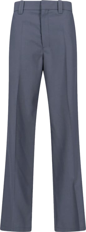Lemaire Gray Tailored Wool Blend Straight Trousers