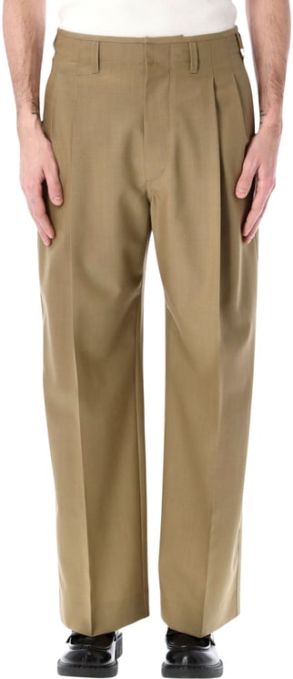 Lemaire Pleated Tailor Pant Hay Green
