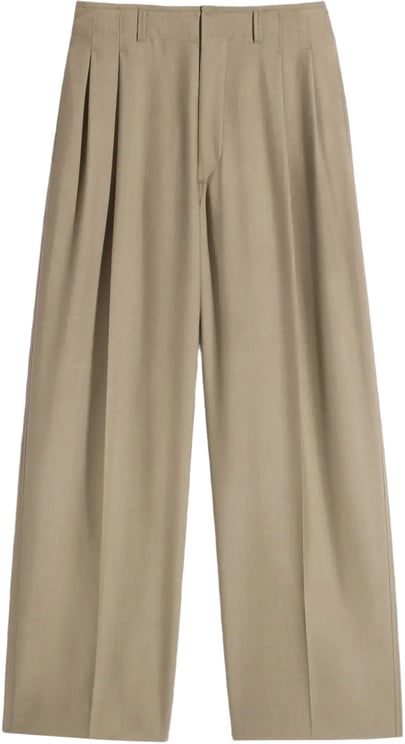 Lemaire Pleated Tailored Pants Hay Green