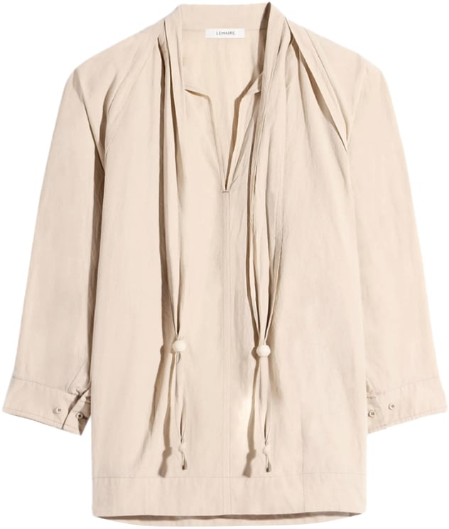 Lemaire Blouse With Scarf Greige