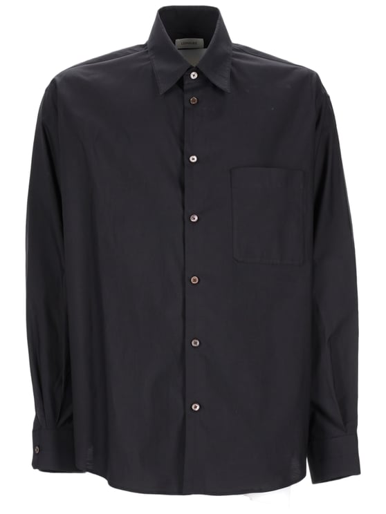 Lemaire Regular Fit Cotton-Silk Pleat Shirt