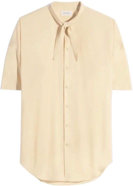 Lemaire Short Sleeve Shirt With Foulard Ice Apricot