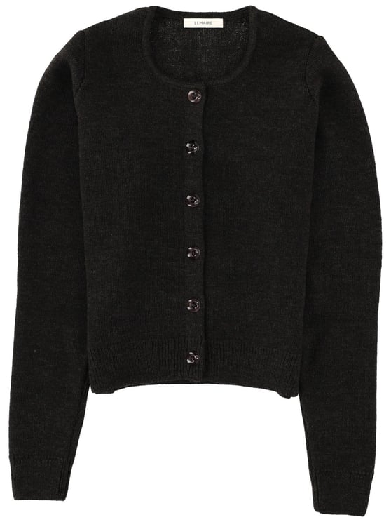 Lemaire Neutrals Alpaca Blend Cropped Cardigan