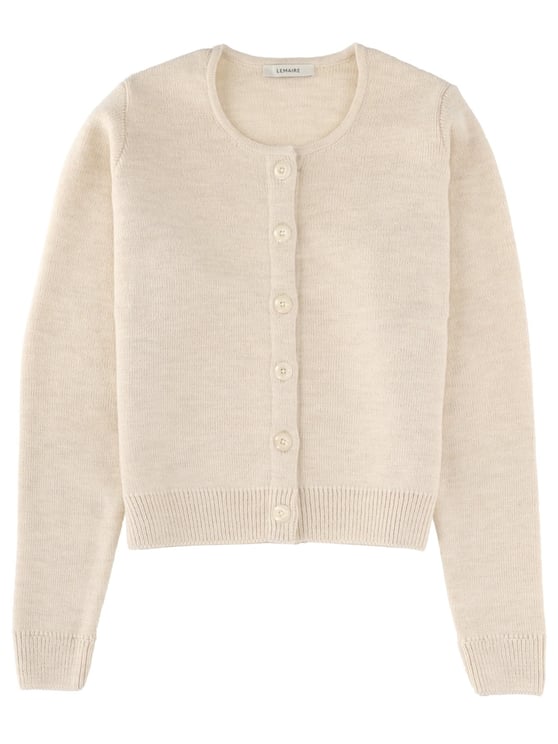 Lemaire Neutrals Crop Alpaca Blend Cardigan