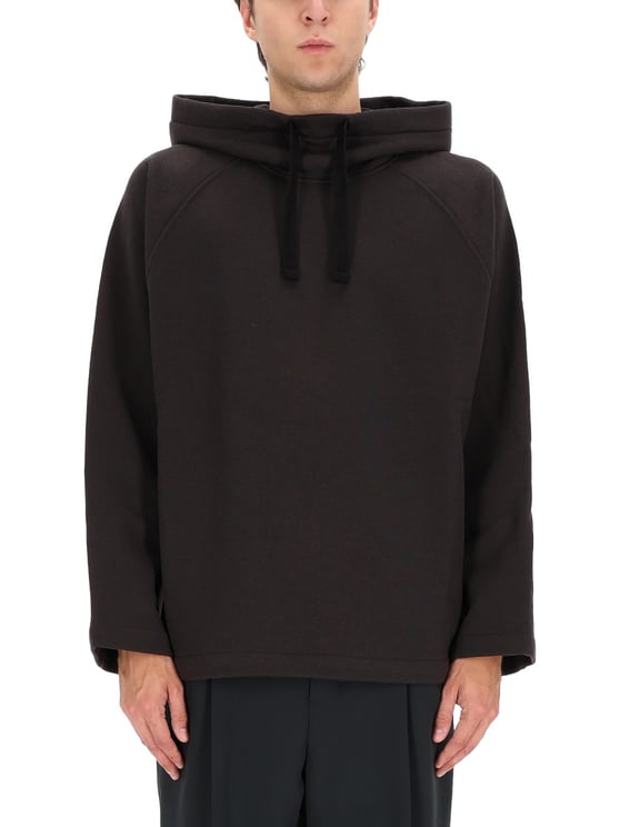 Lemaire Black Boxy High Neck Hoodie