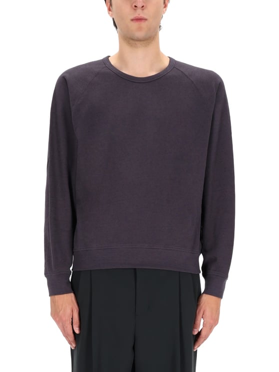 Lemaire Black Boxy Cotton Sweatshirt