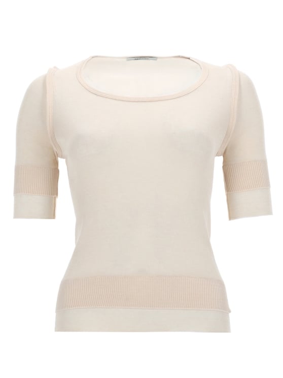 Lemaire Trompe L'Oeil Viscose-Silk Round Neck Top