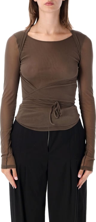 Lemaire Ballerina Knotted Top Marrone