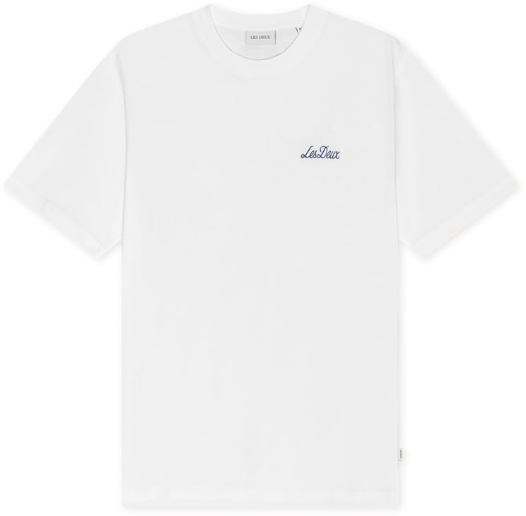 Les Deux les deux bouquet tshirt coton organique blanc