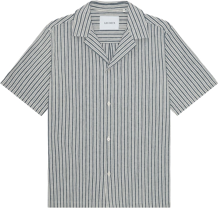 Les Deux les deux chemise coton allure bleu