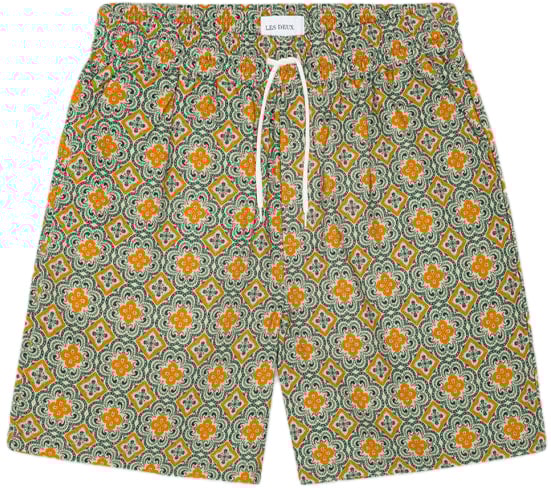 Les Deux Shorts Harry Arabesque Aop Sea Moss Green