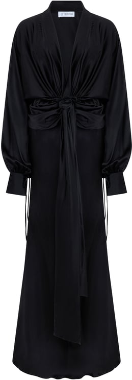 Les Filles d’Eva Long dress in draped satin