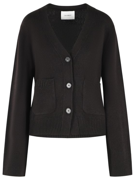 Lisa Yang 'Danni' Dark Brown Cashmere Cardigan