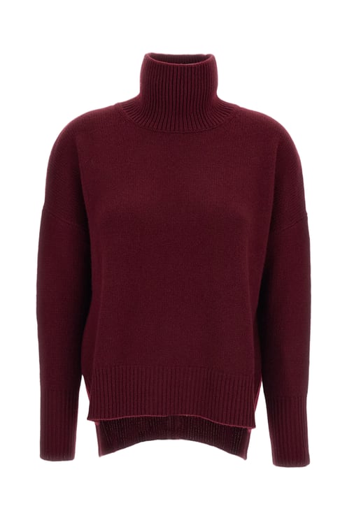 Lisa Yang Red Heidi Heavy-Knit Cashmere Turtleneck