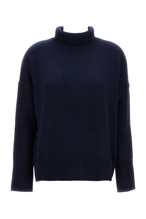 Lisa Yang Heavy-Knit Cashmere Turtleneck Sweater with Asymmetric Hem