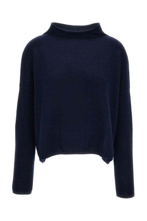 Lisa Yang Blue Sandy Heavy-Knit Cashmere Sweater