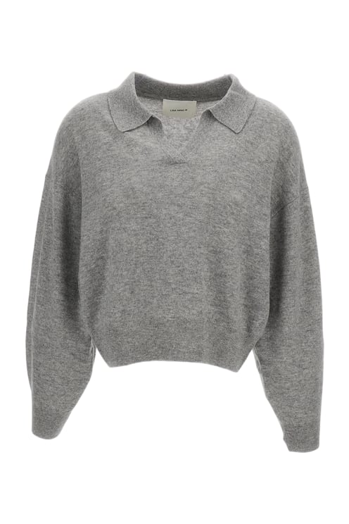 Lisa Yang Grey Katriel Mid-Weight Cashmere Polo Shirt