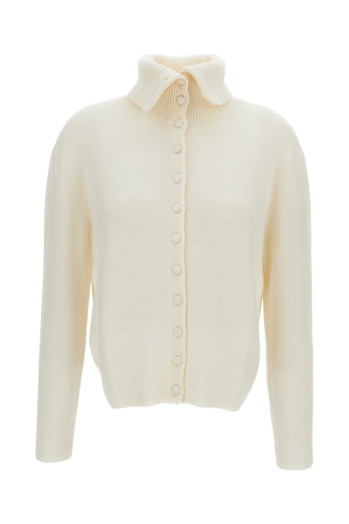 Lisa Yang White Denie Cashmere Cardigan