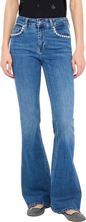 Liu Jo Liu Jo Blue Cotton Bootcut Jeans