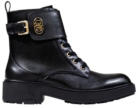 Liu Jo Liu Jo Black Artificial Leather Lace-Up Boots
