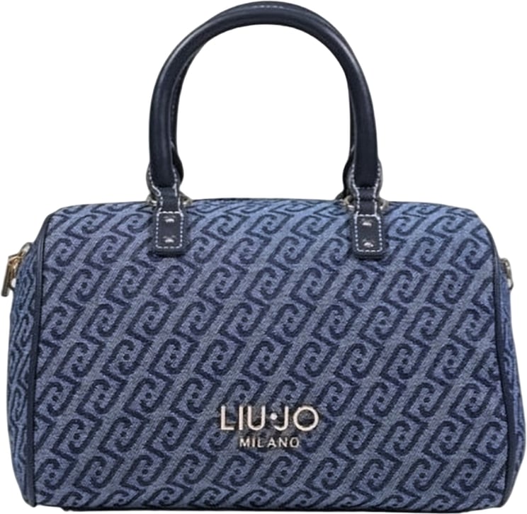 Liu Jo Logo Faux Leather Shoulder Bag