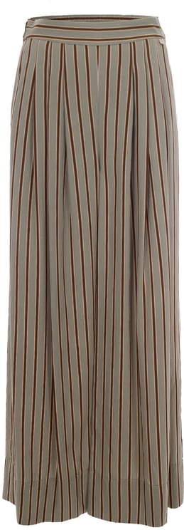 Liu Jo Trousers Green/Tabacco Stripe