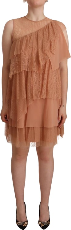Liu Jo Liu Jo Pink Lace Sleeveless Mini Shift Layered Dress