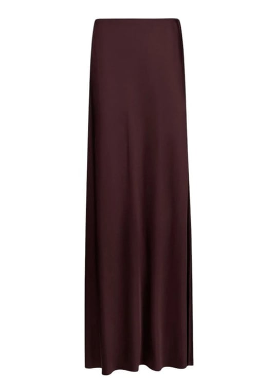 Liu Jo Flowing Viscose Satin Maxi Skirt with Subtle Train