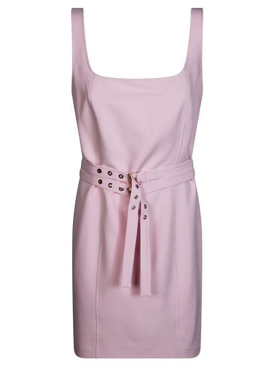Liu Jo Fitted Square Neck Double Belt Mini Dress