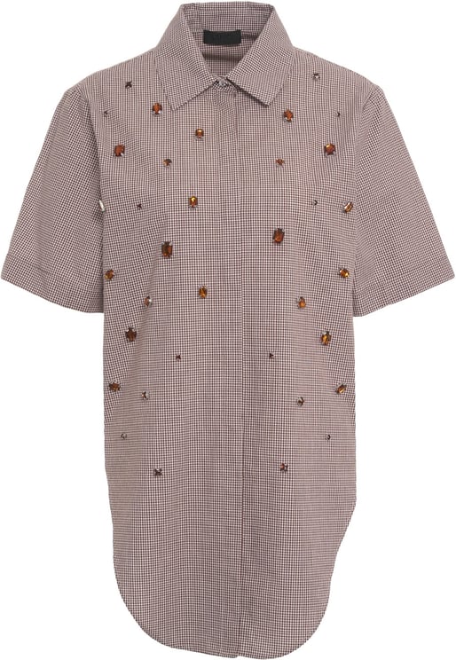 Liu Jo Checked blouse with appliqués