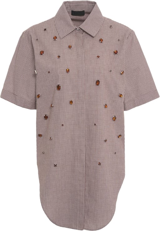 Liu Jo Checked blouse with appliqués