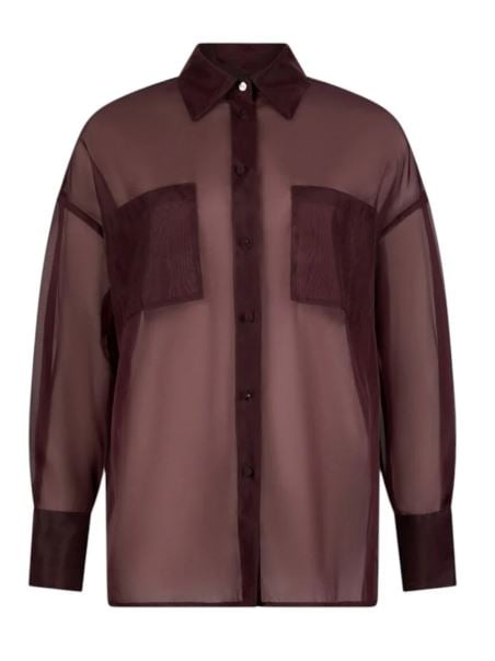 Liu Jo Translucent Organza Shirt With Patch Pockets