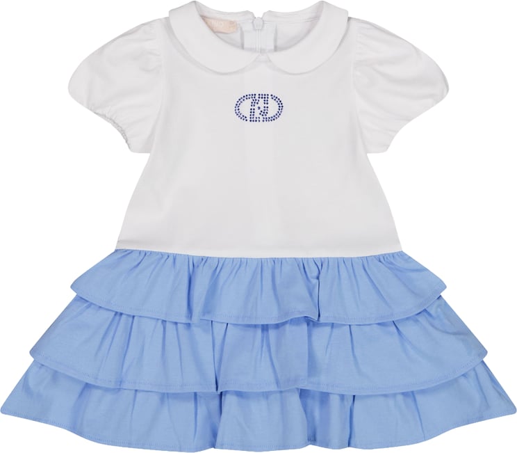 Liu Jo Liu Jo Baby Meisjes Jurk In Licht Blauw